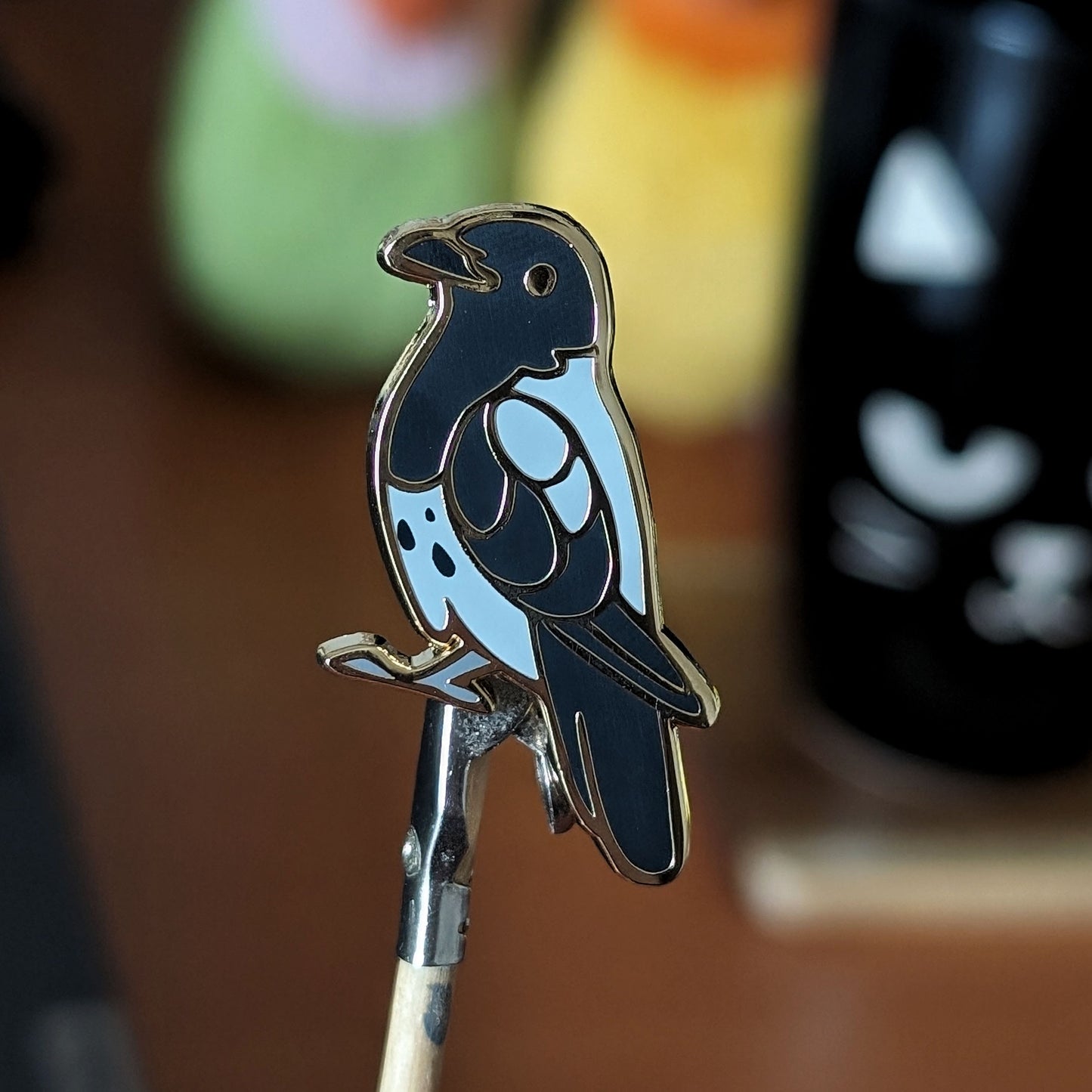 Hooded Crow Enamel Pin