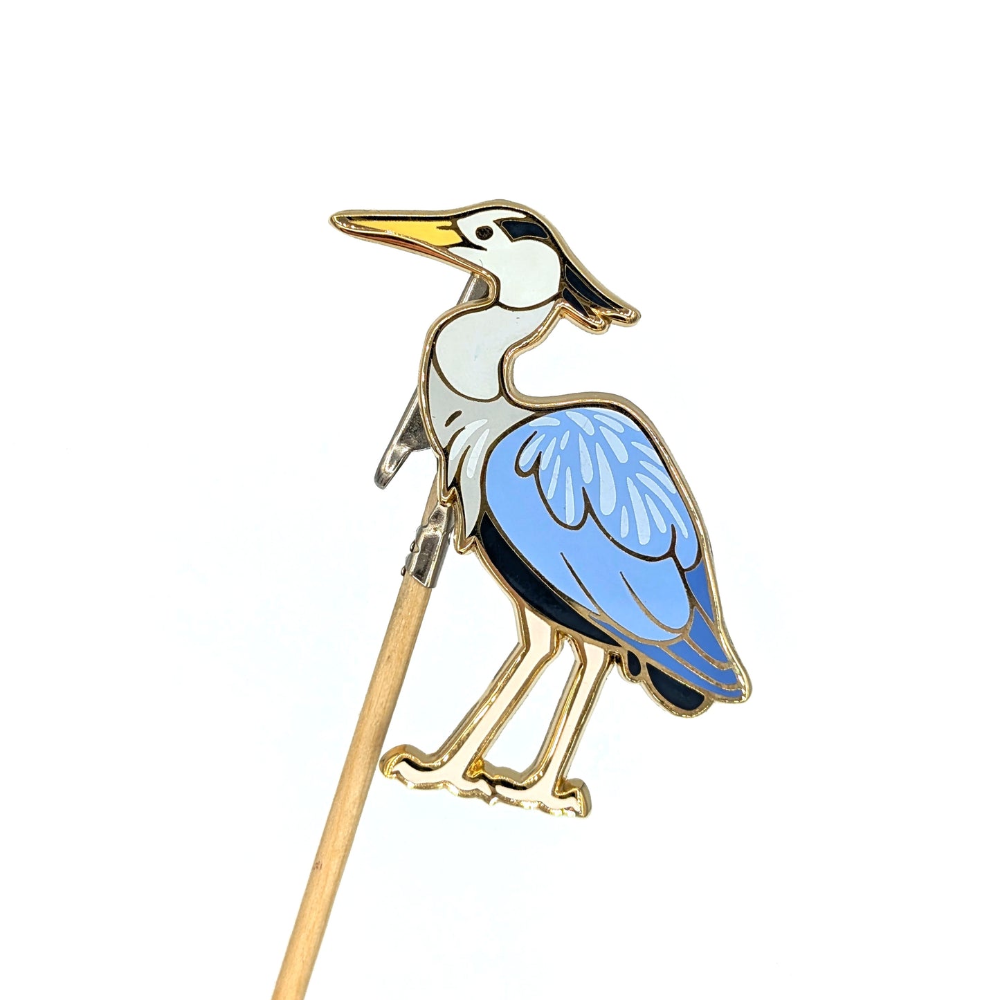 Grey Heron Enamel Pin