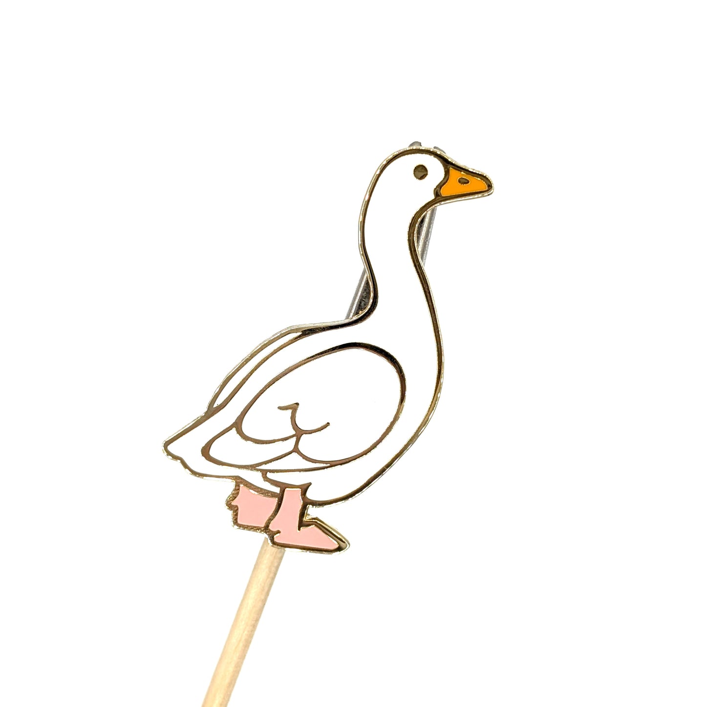 White Goose Enamel Pin