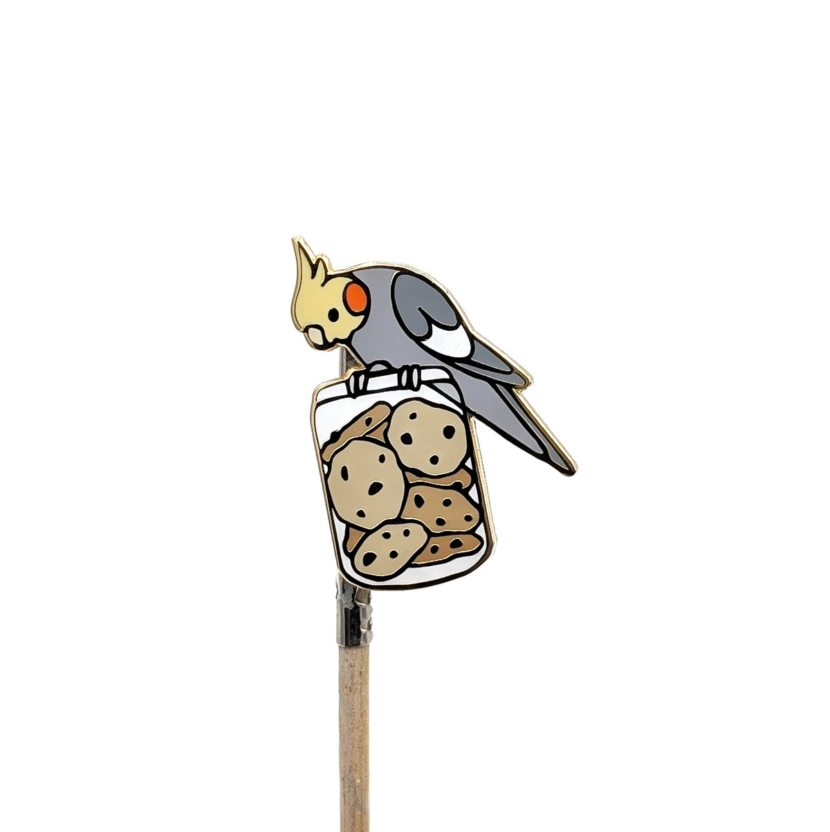 Cookie Cockatiel Enamel Pin