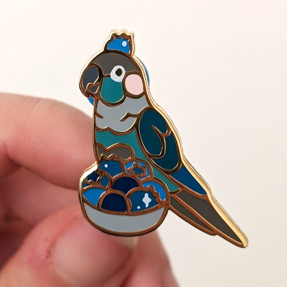 Blueberry Conure Pin