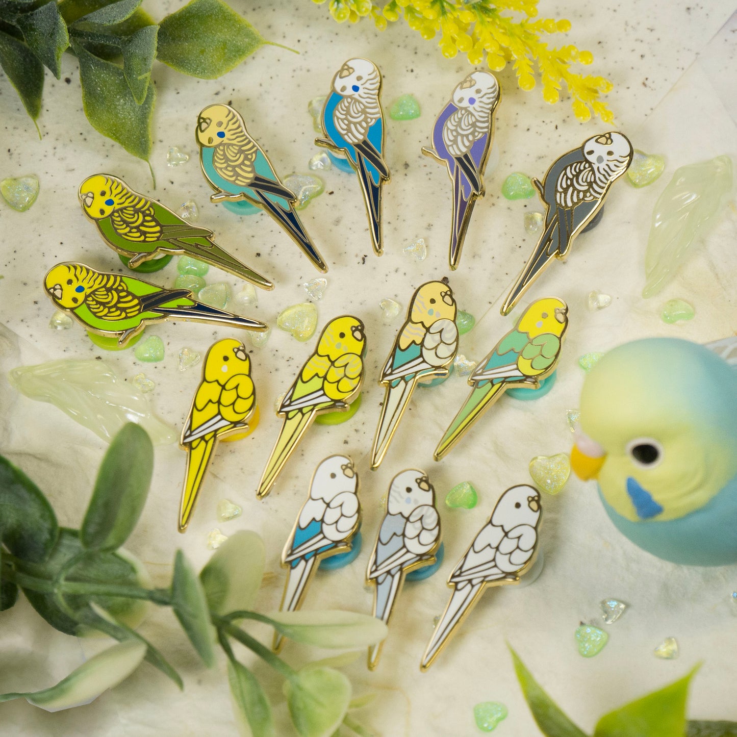 Budgie Enamel Pin v2