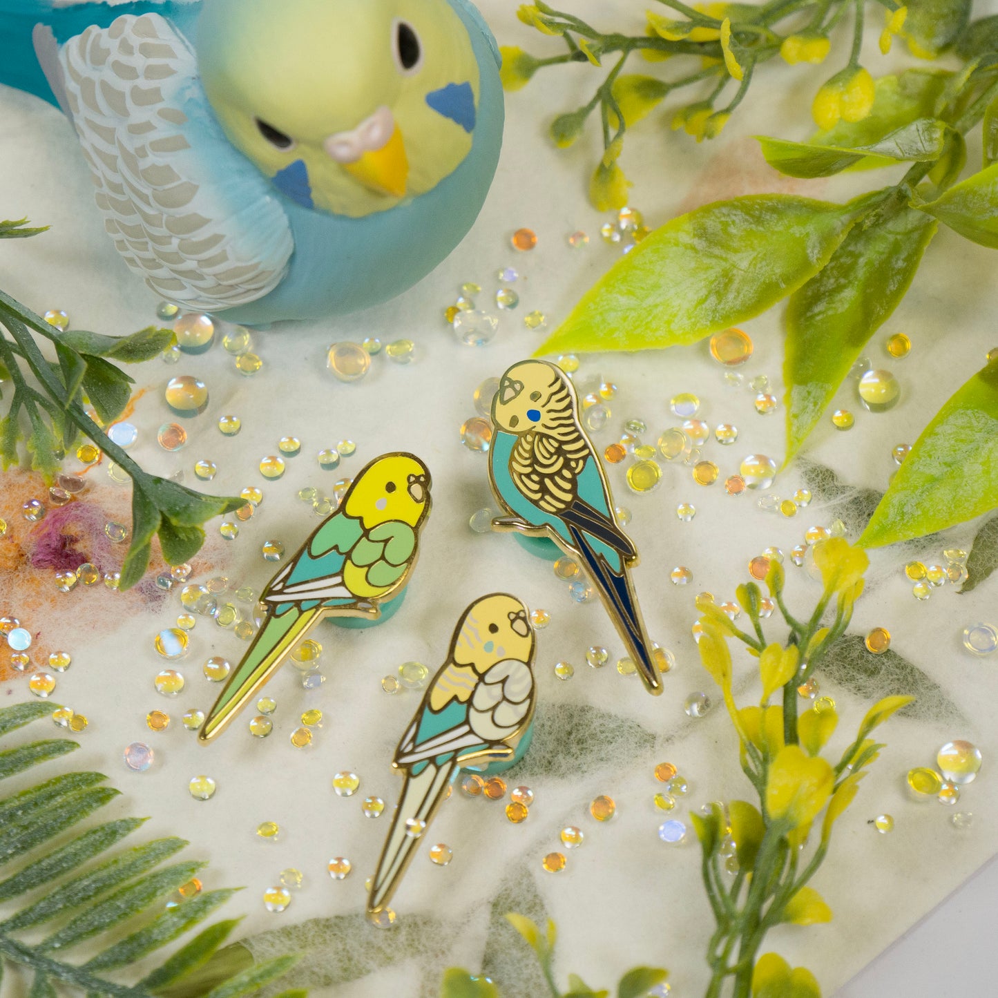 Budgie Enamel Pin v2