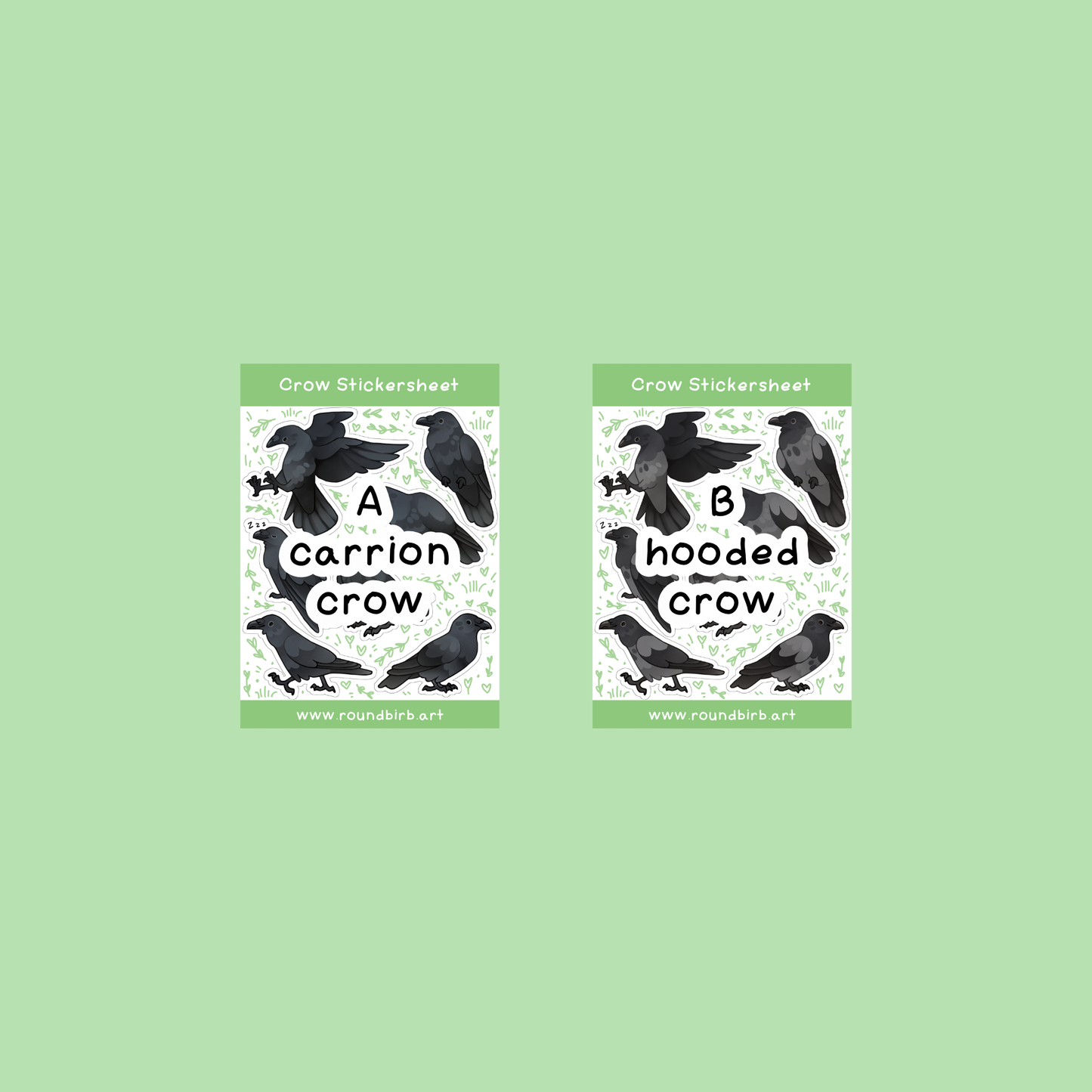 Crow Washi Stickersheet