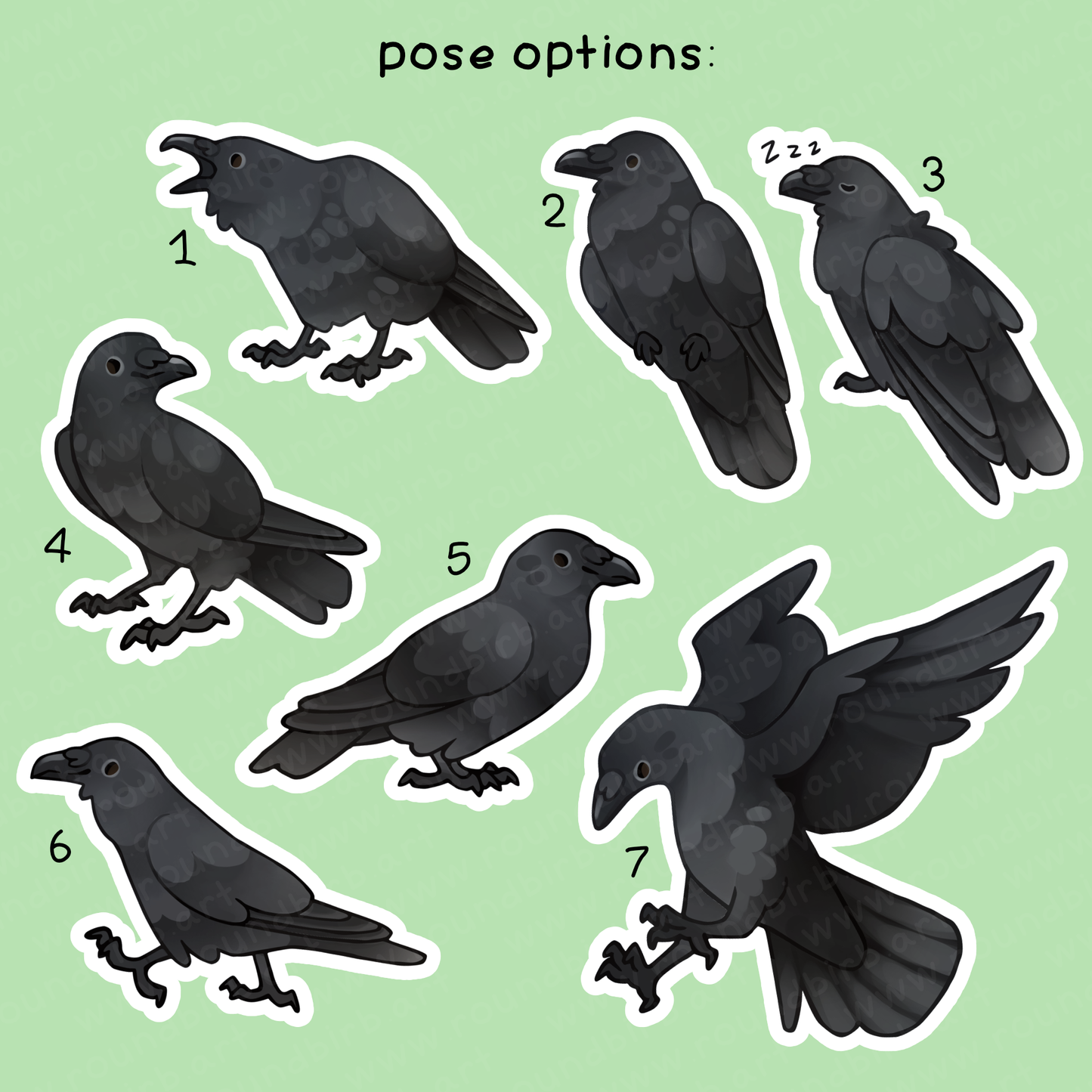 Crow Vinyl Stickers