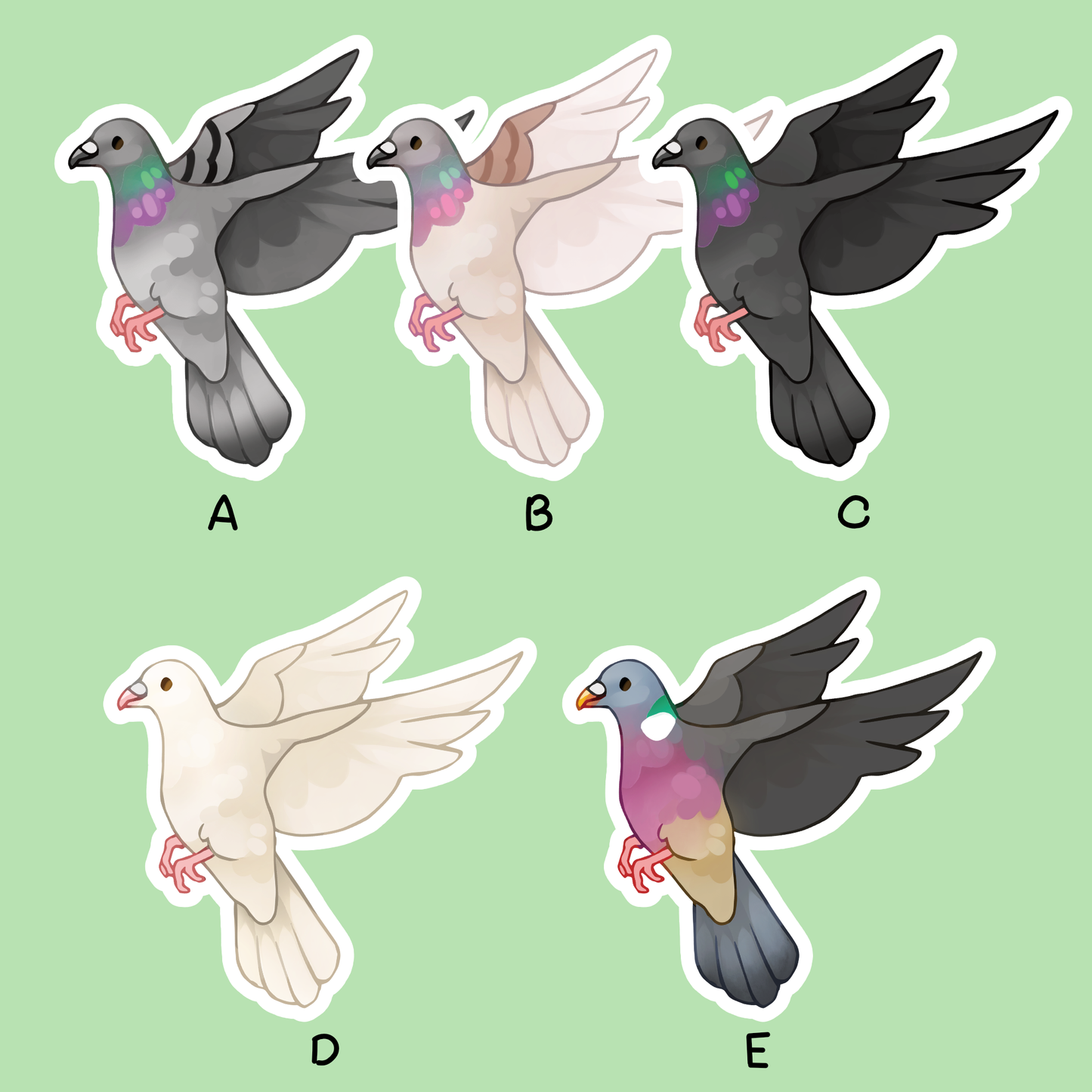 Pigeon Acrylic Keychain