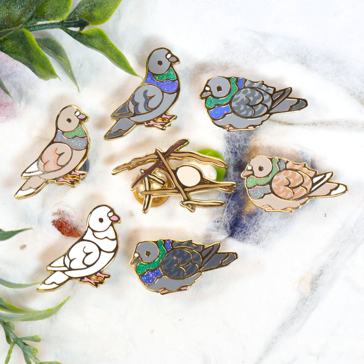 Pigeon Nest Enamel Pin