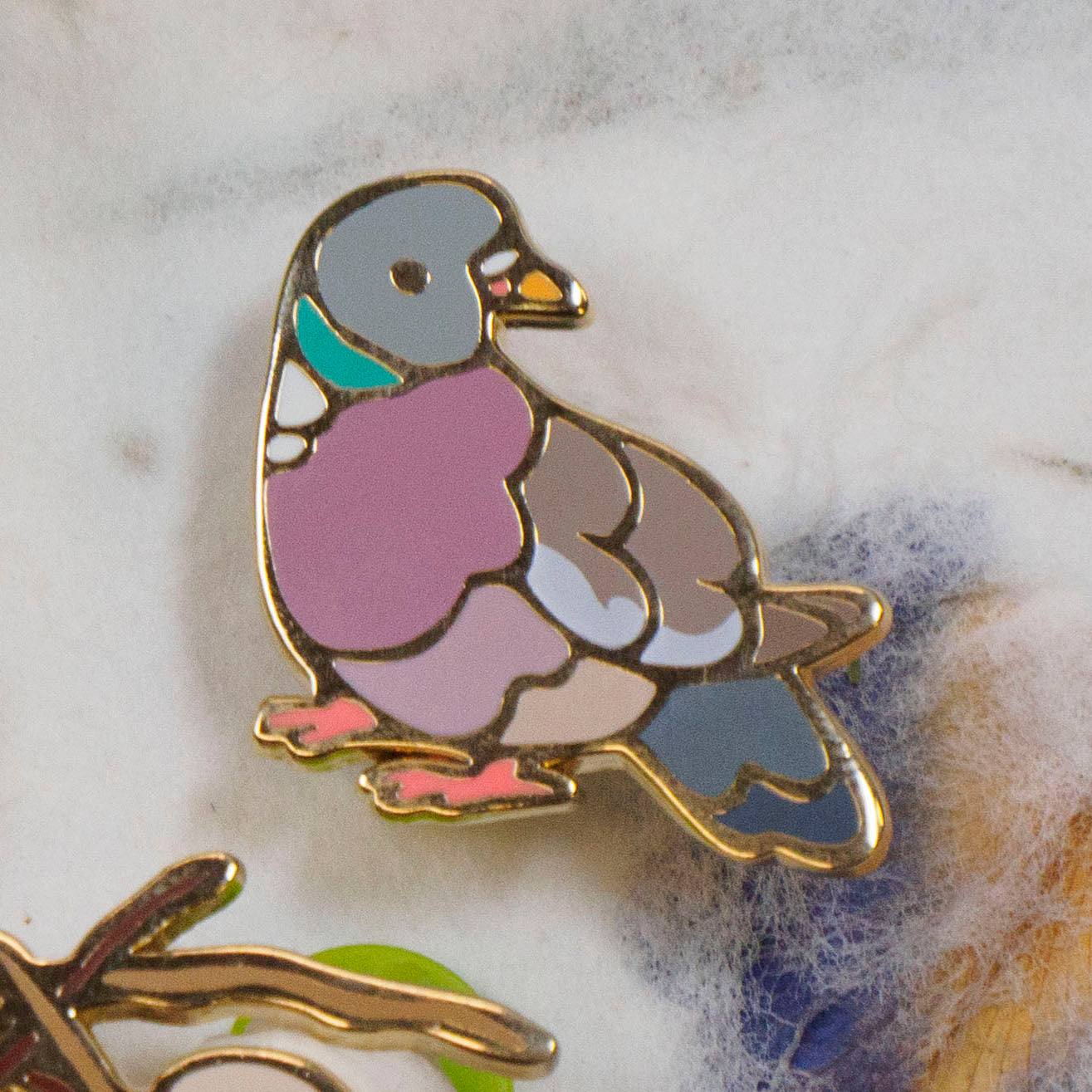Wood Pigeon Enamel Pin