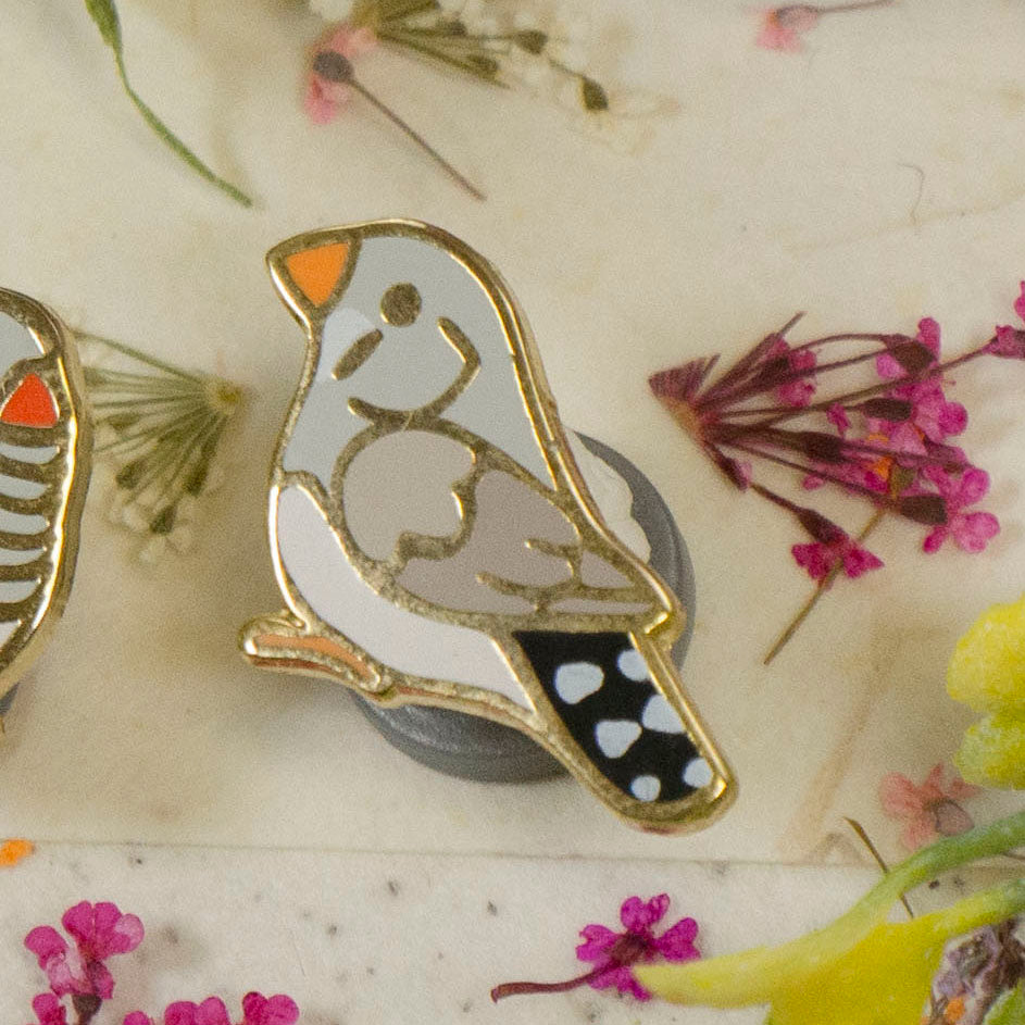 Zebra Finch Mini Pin