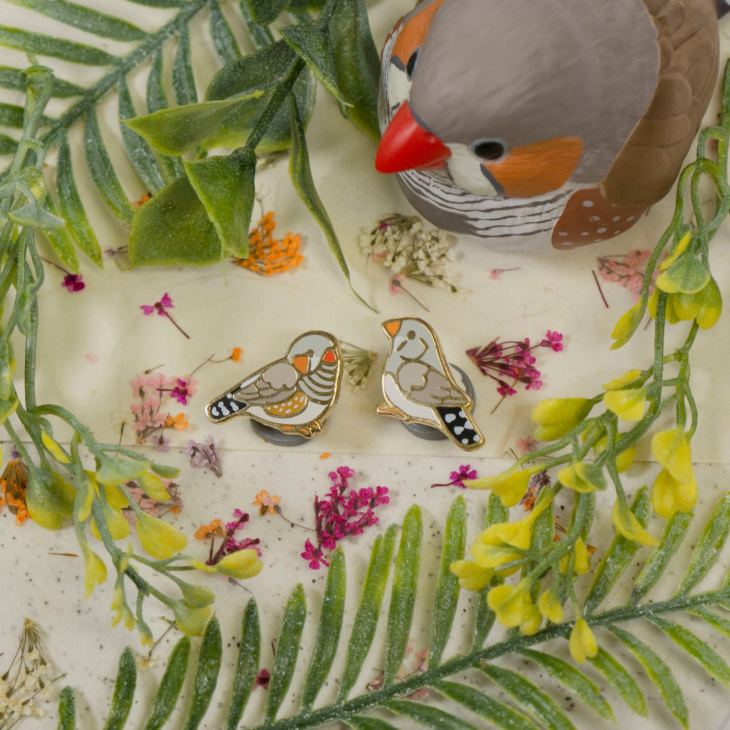 Zebra Finch Mini Pin