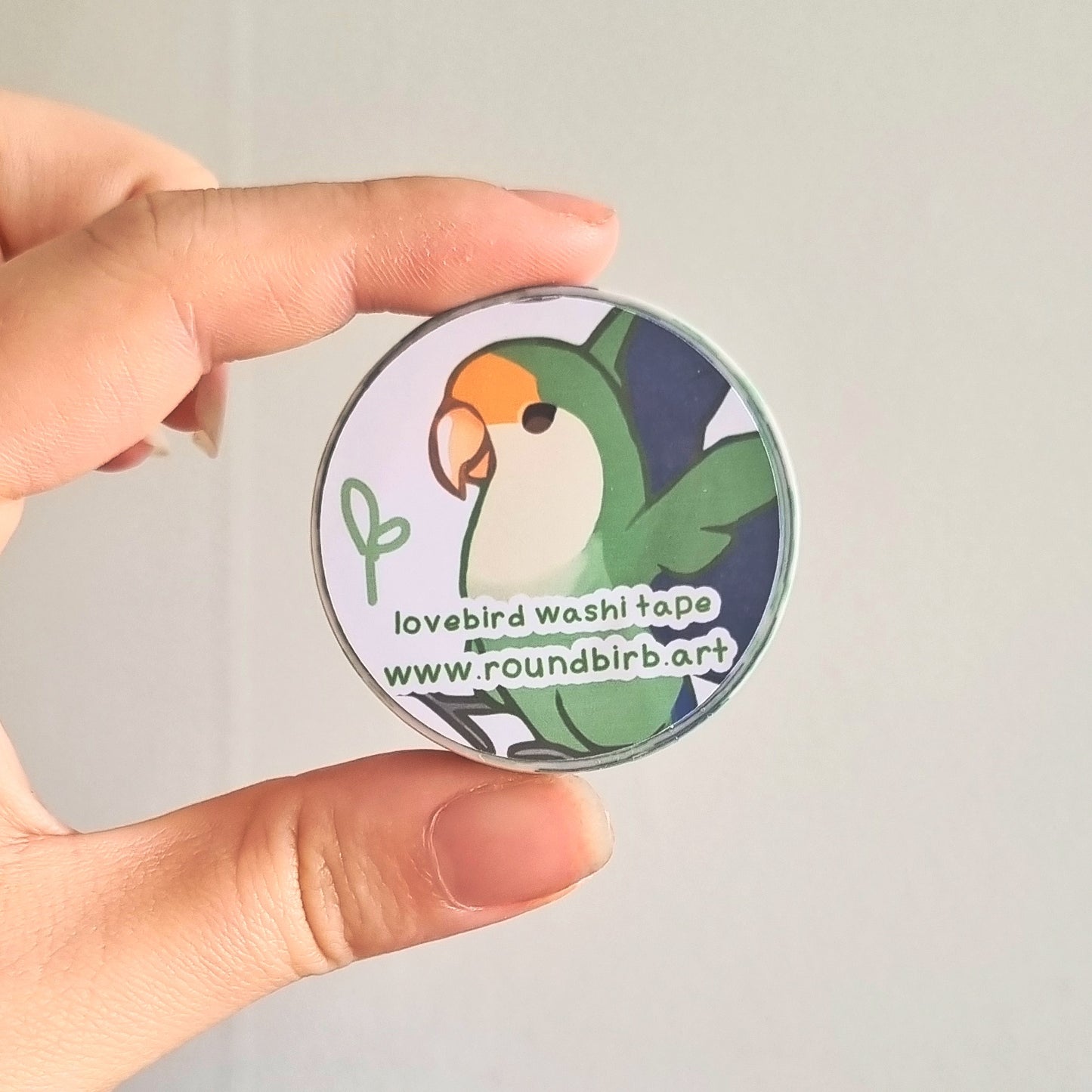 Round Birb Lovebird Washi Tape