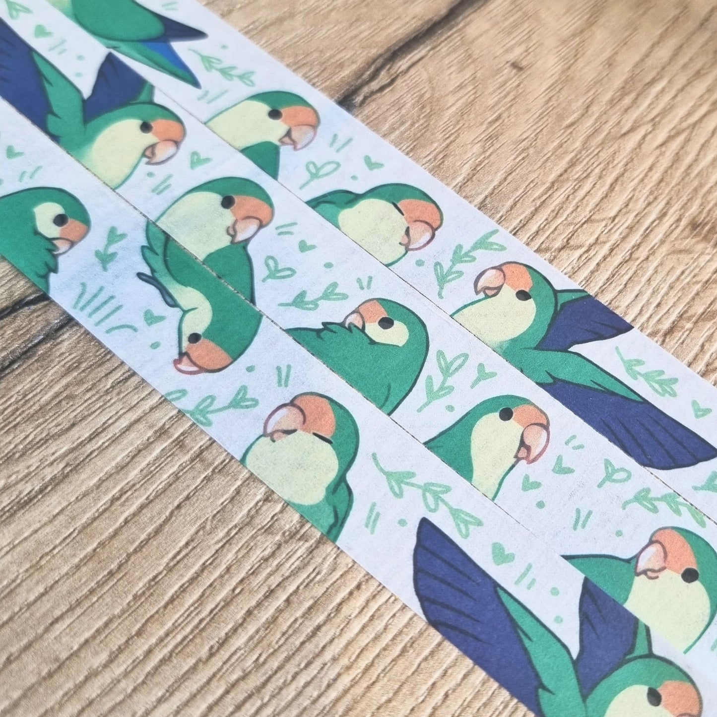 Round Birb Lovebird Washi Tape