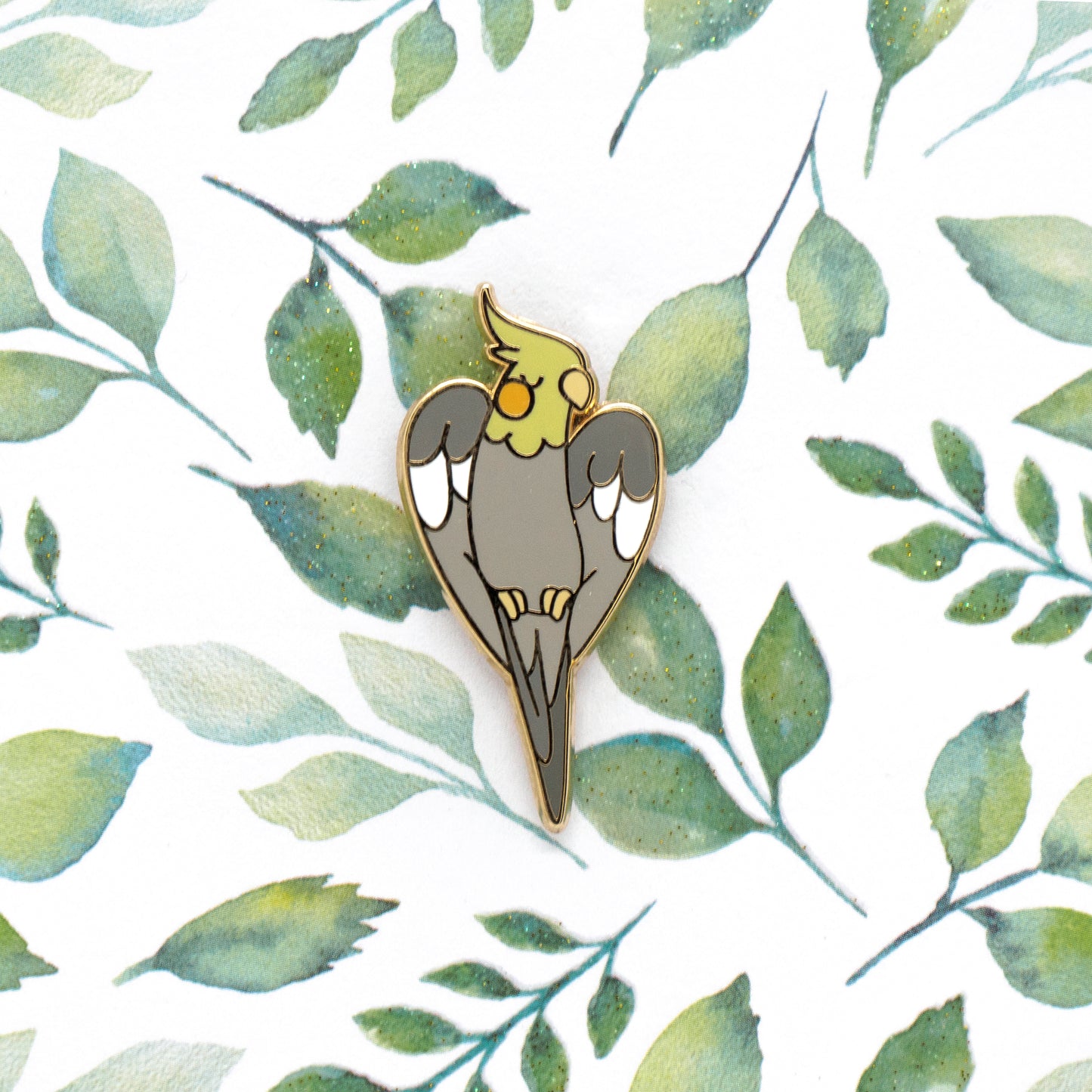 Heart Wings! Cockatiel Pin