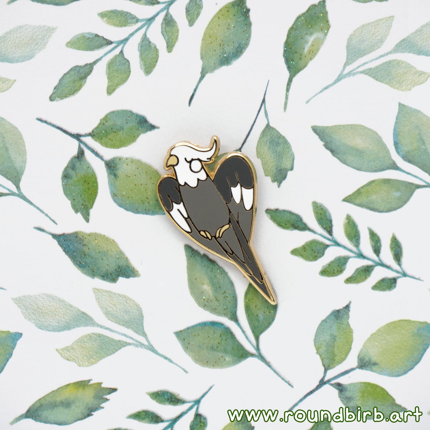 Heart Wings! Cockatiel Pin