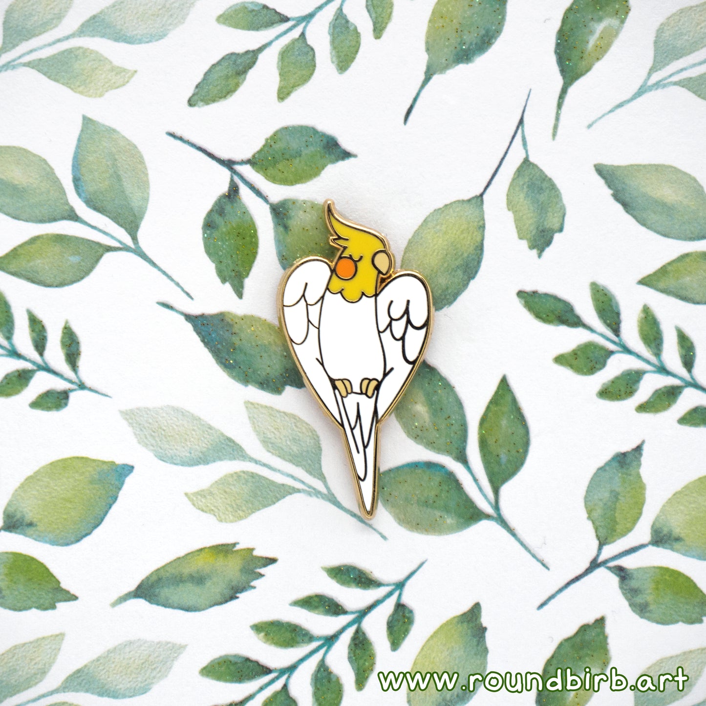 Heart Wings! Cockatiel Pin