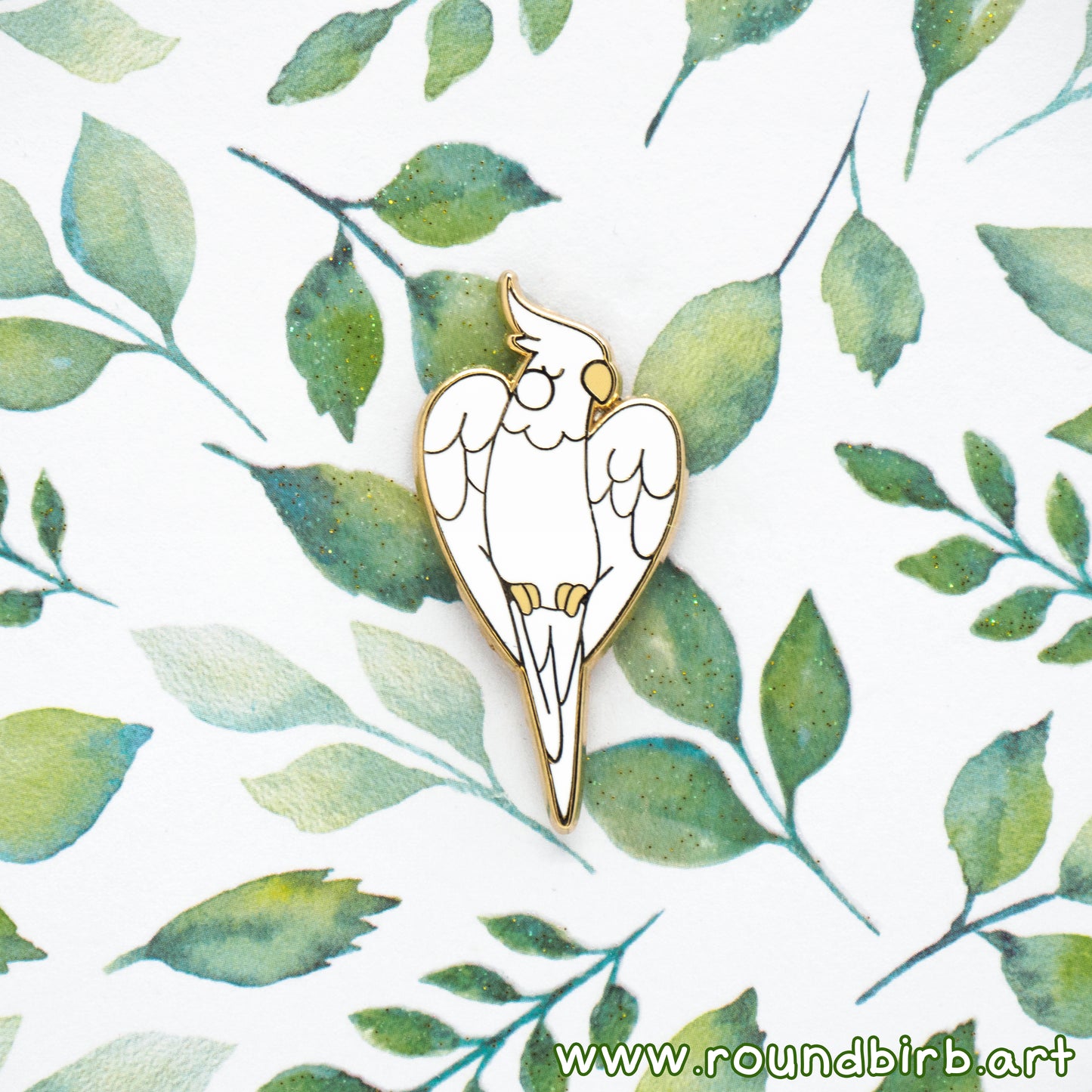 Heart Wings! Cockatiel Pin