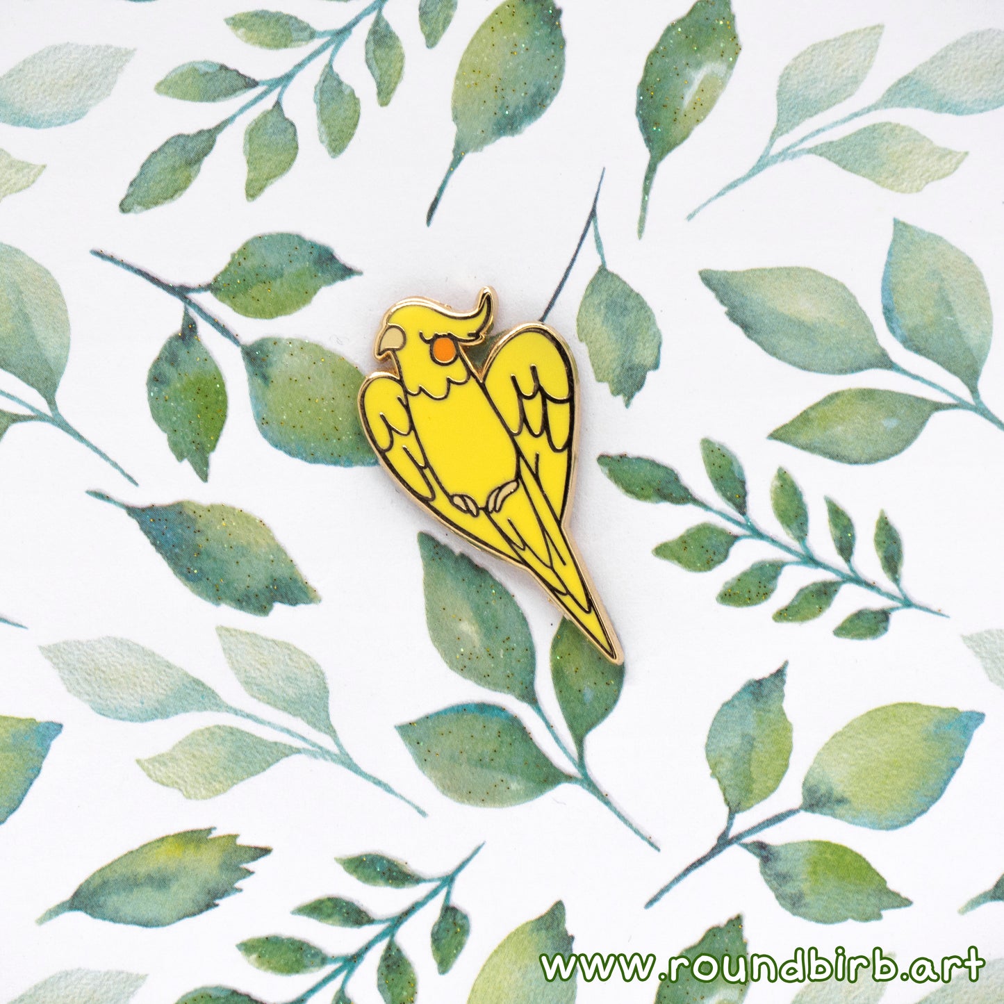 Heart Wings! Cockatiel Pin