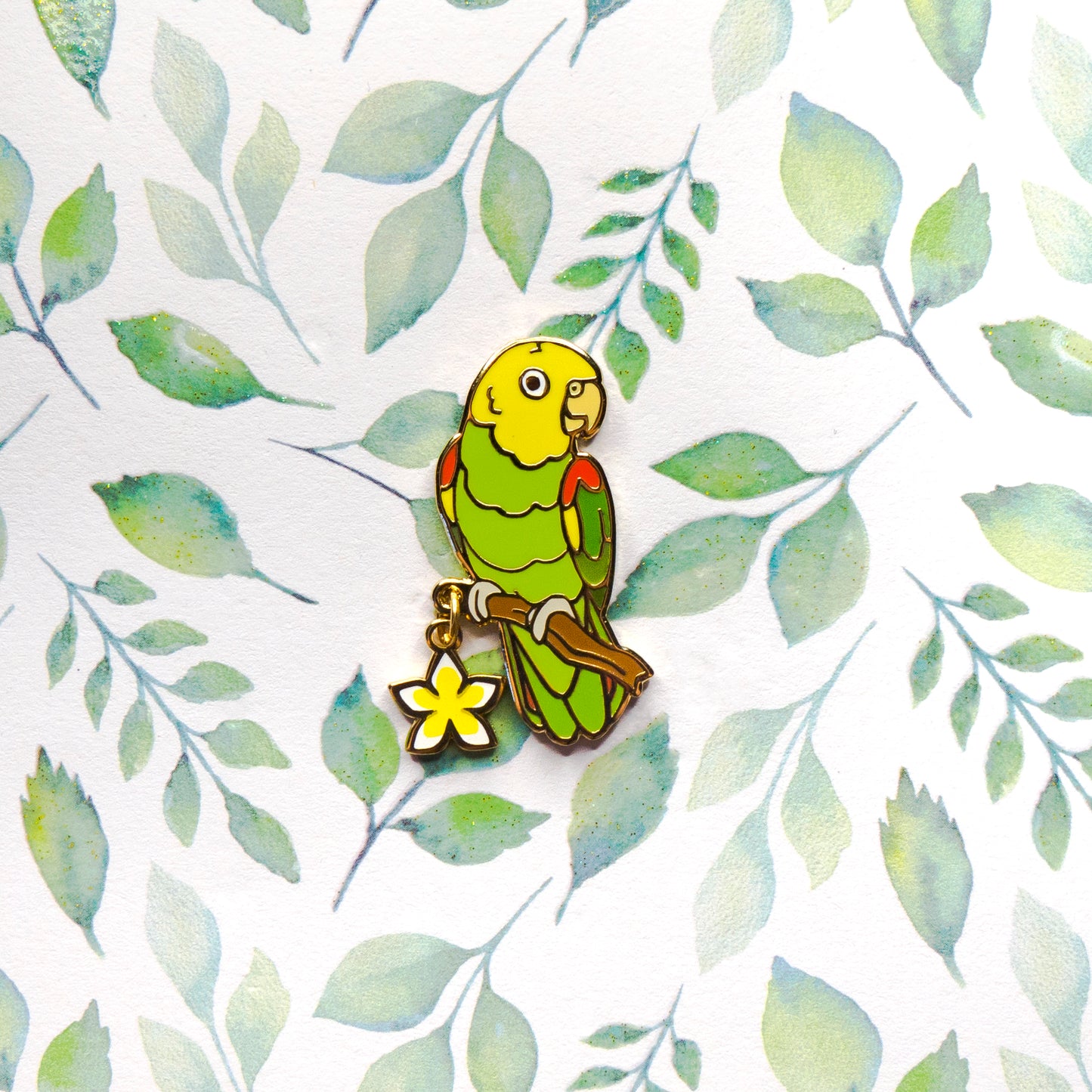 Double Yellow-headed Amazon Parrot Pin