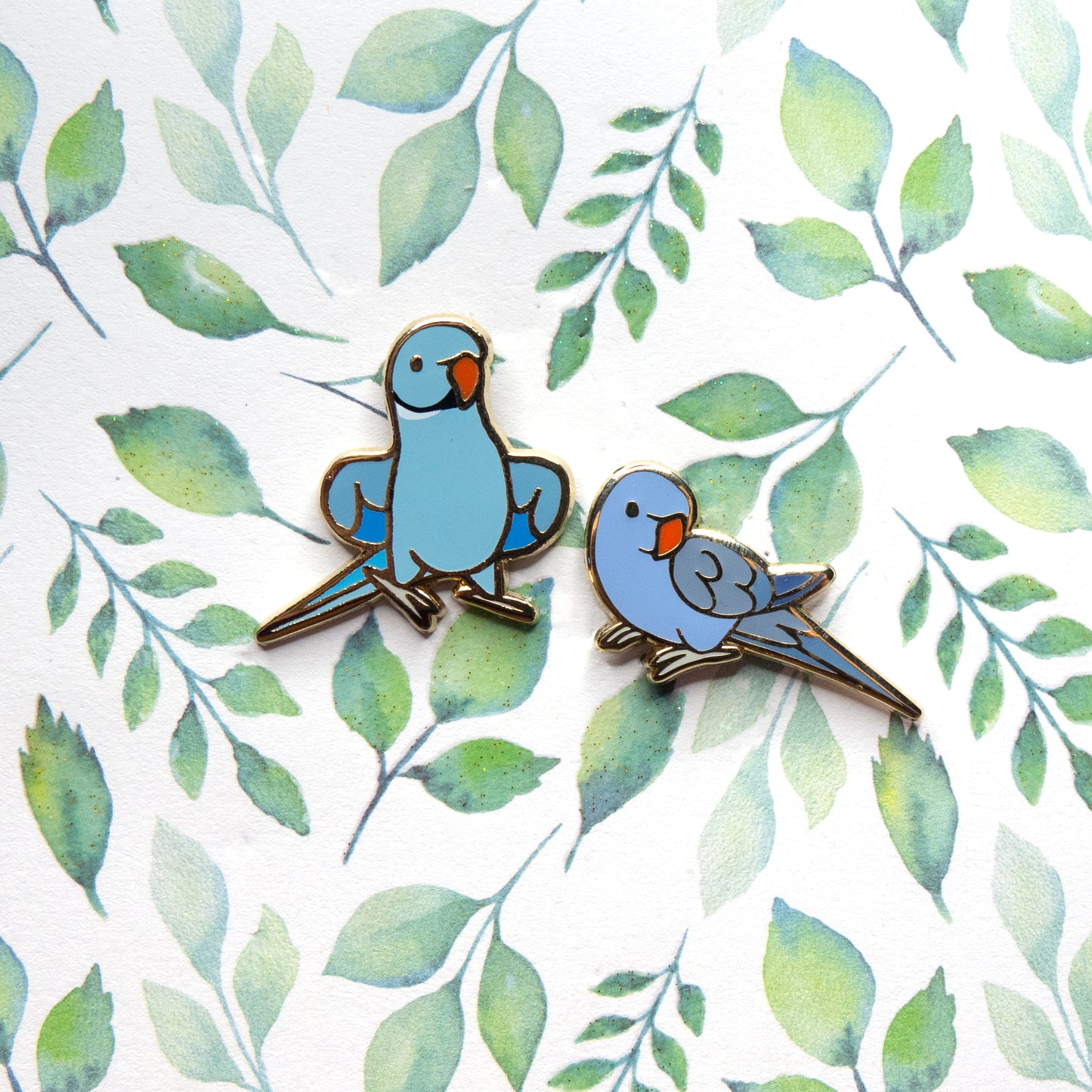 Ringneck Couple Duo Pins