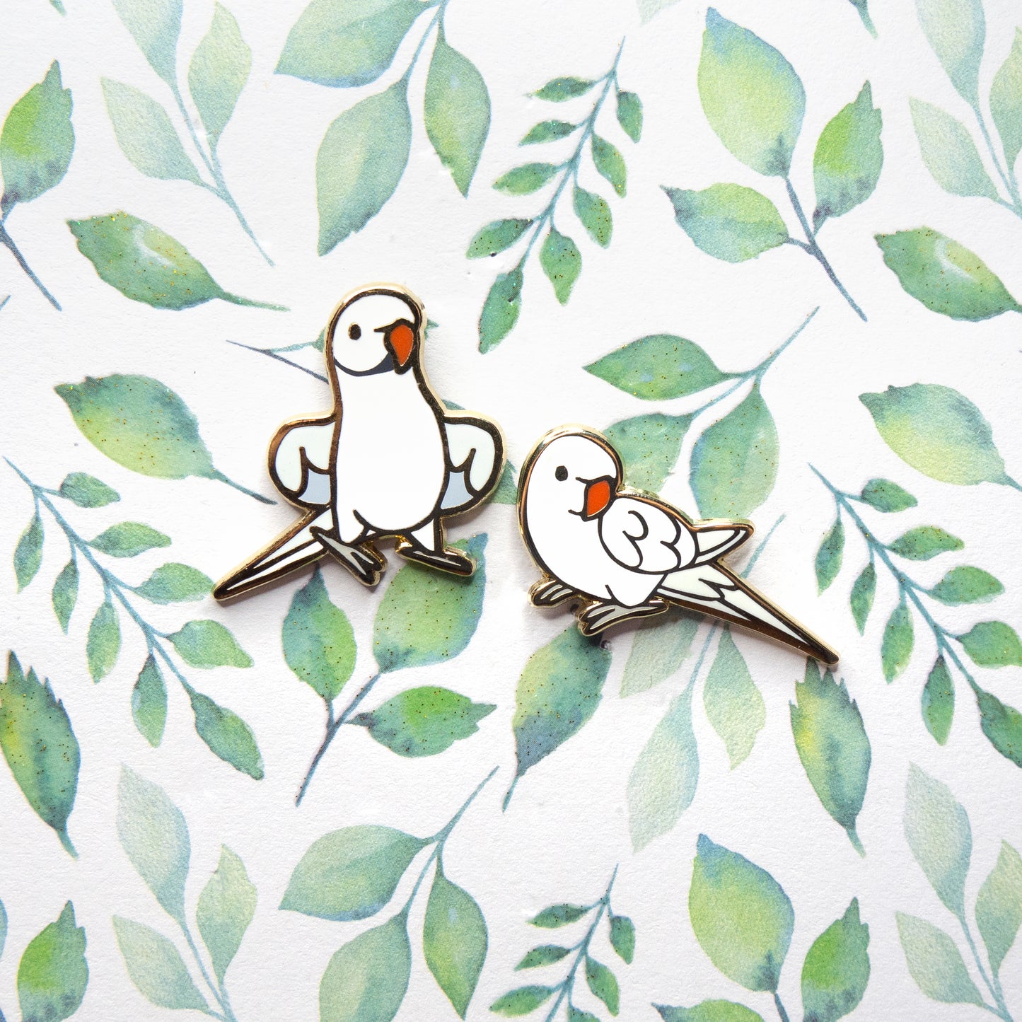 Ringneck Couple Duo Pins