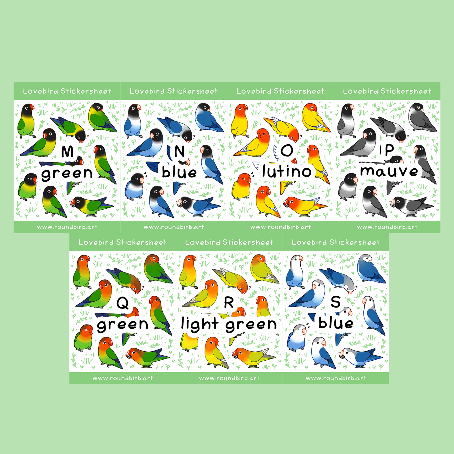 Lovebird Stickersheet