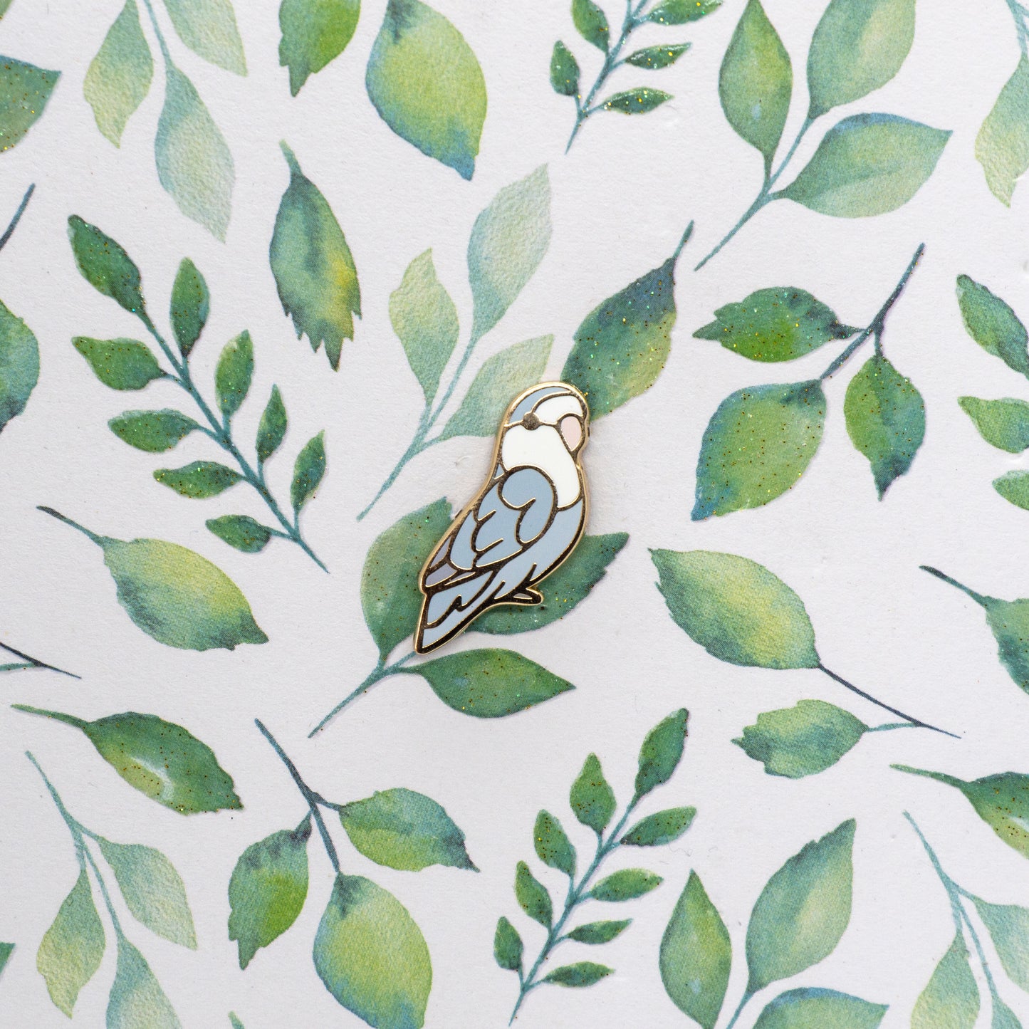 Peach-Faced Lovebird Mini Pin
