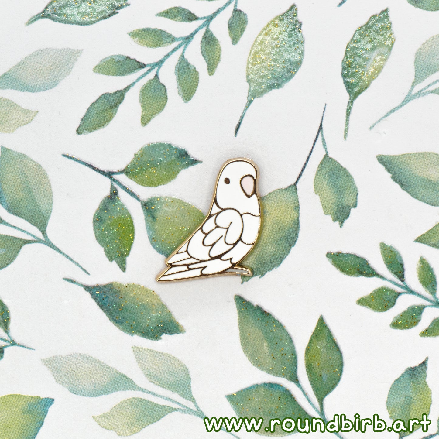Masked Lovebird Mini Pin