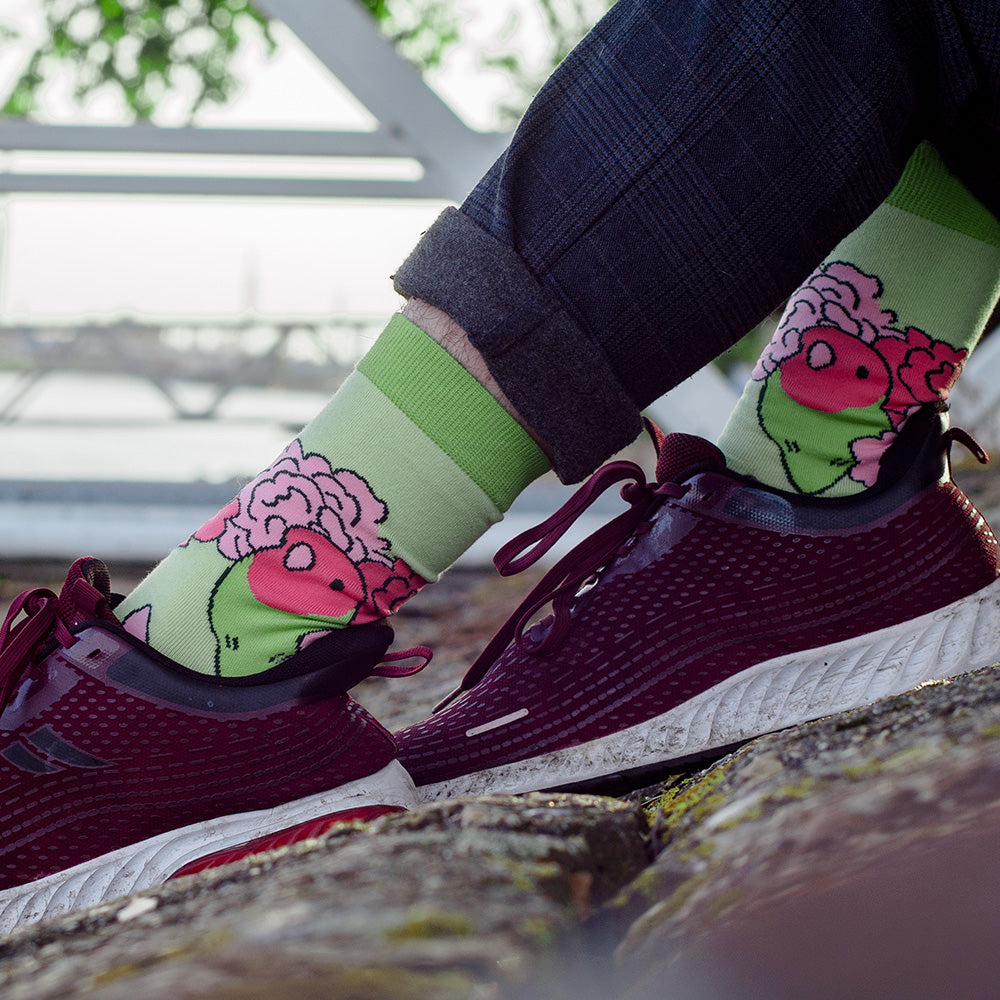 Lovebirds & Carnations Cotton Socks