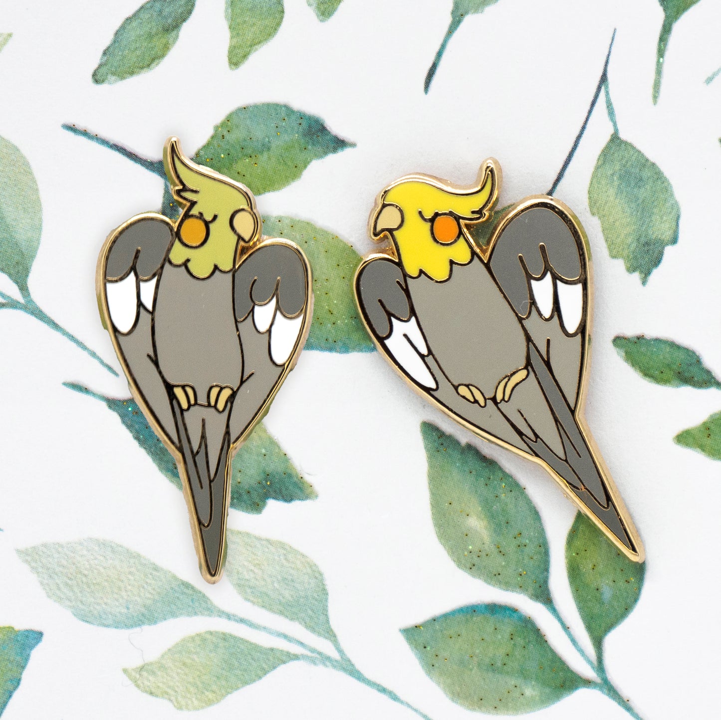Heart Wings! Cockatiel Pin