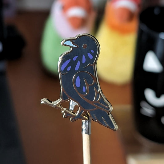 Raven Enamel Pin