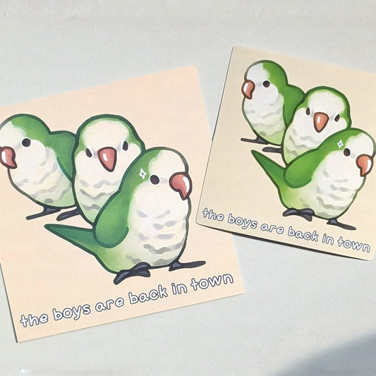 The boys are back in town Mini Print or Vinyl Sticker
