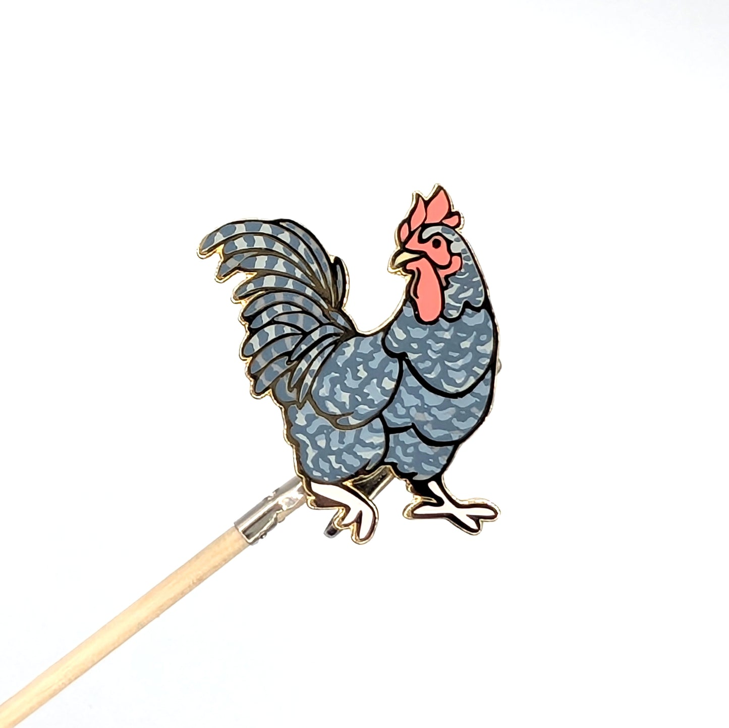 Plymouth Rock Chicken Enamel Pin