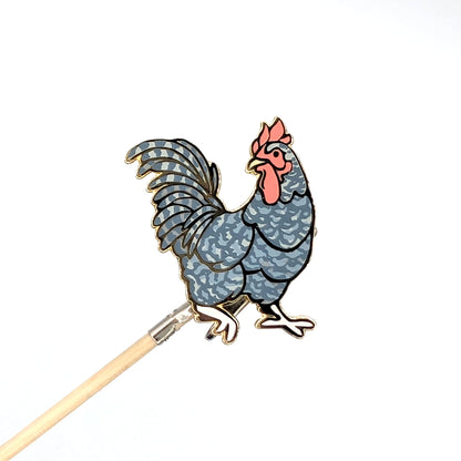Plymouth Rock Chicken Enamel Pin