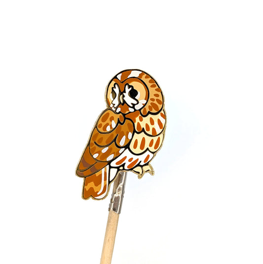 Tawny Owl Enamel Pin