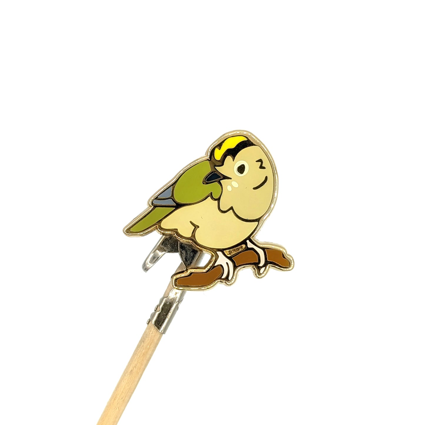 Kinglet Enamel Pin