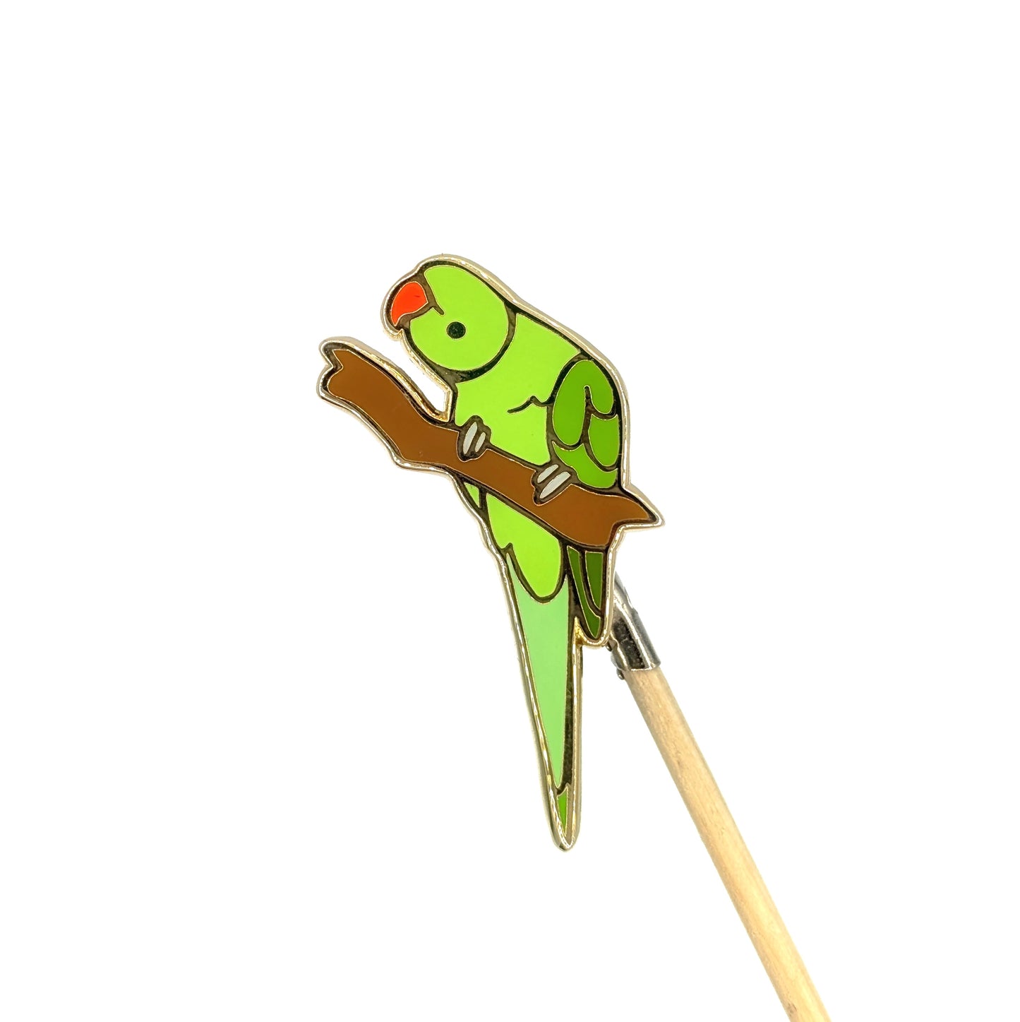 Ringneck Parrot Enamel Pin v2