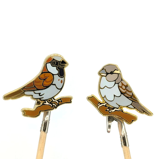 House Sparrow Enamel Pin
