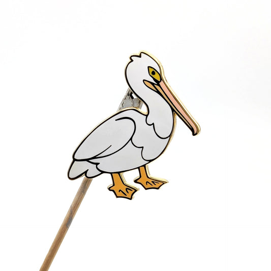American White Pelican Enamel Pin