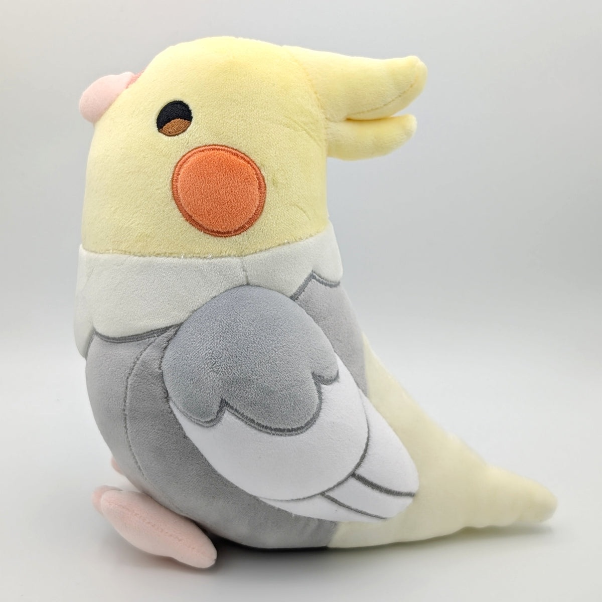 Marshmallow the Pied Cockatiel Plushie