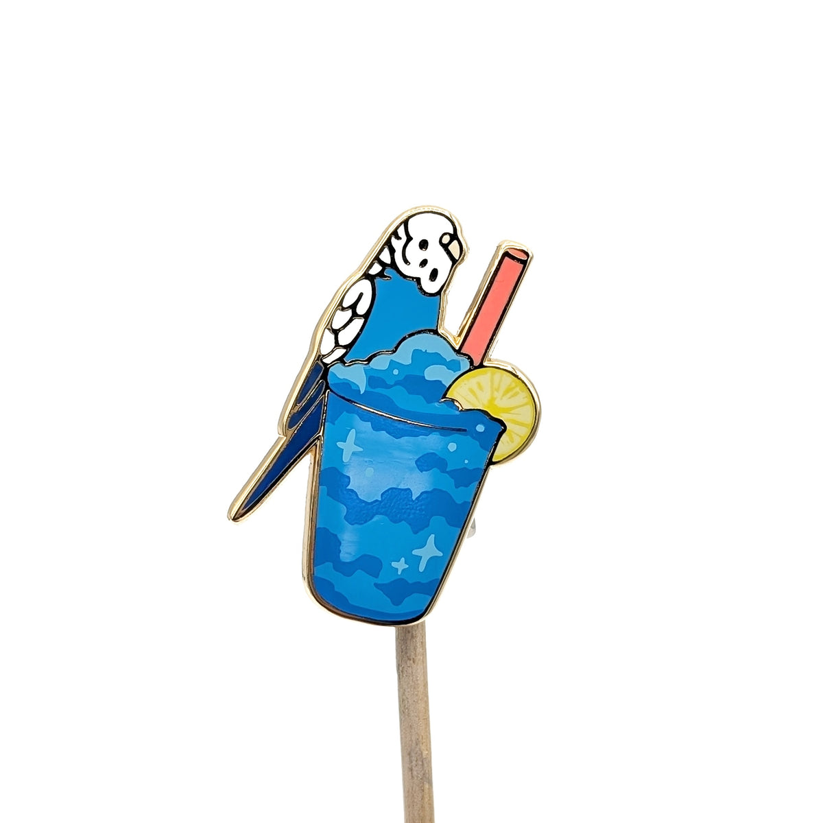 Slushie Budgie Enamel Pin