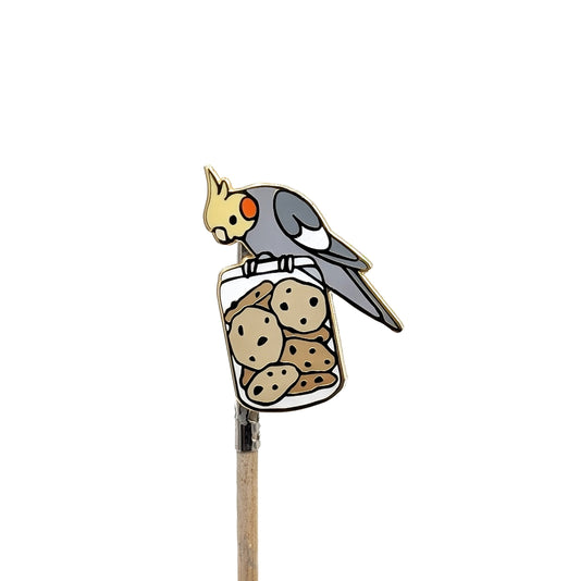 Cookie Cockatiel Enamel Pin