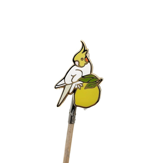 Lemon Cockatiel Enamel Pin