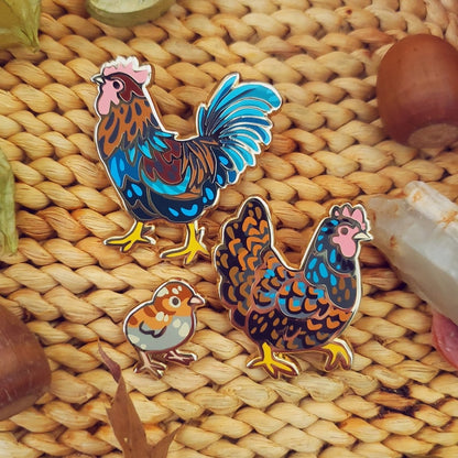 Barnevelder Chicken Enamel Pin