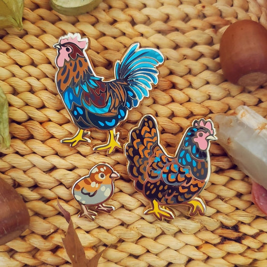 Barnevelder Chicken Enamel Pin