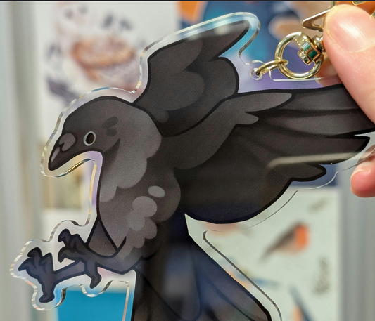 Crow Acrylic Keychain