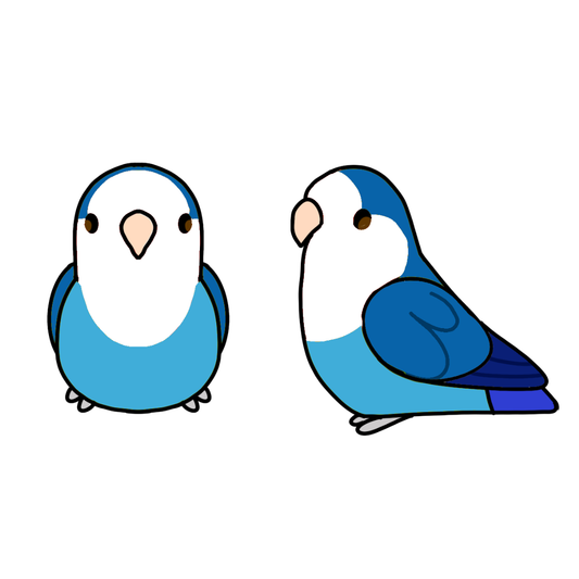 [pre-order] Blue Peach-faced Lovebird Plushie