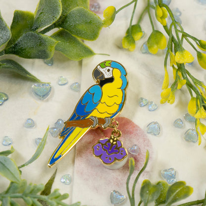 Blue-and-gold Macaw Pin