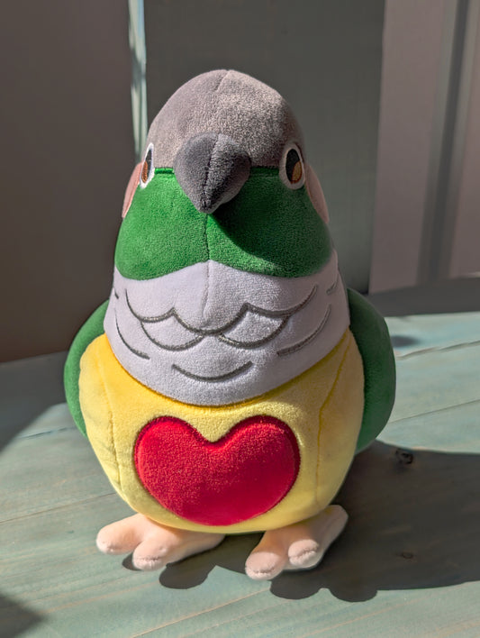 Pino the Yellow-Sided Conure Plushie
