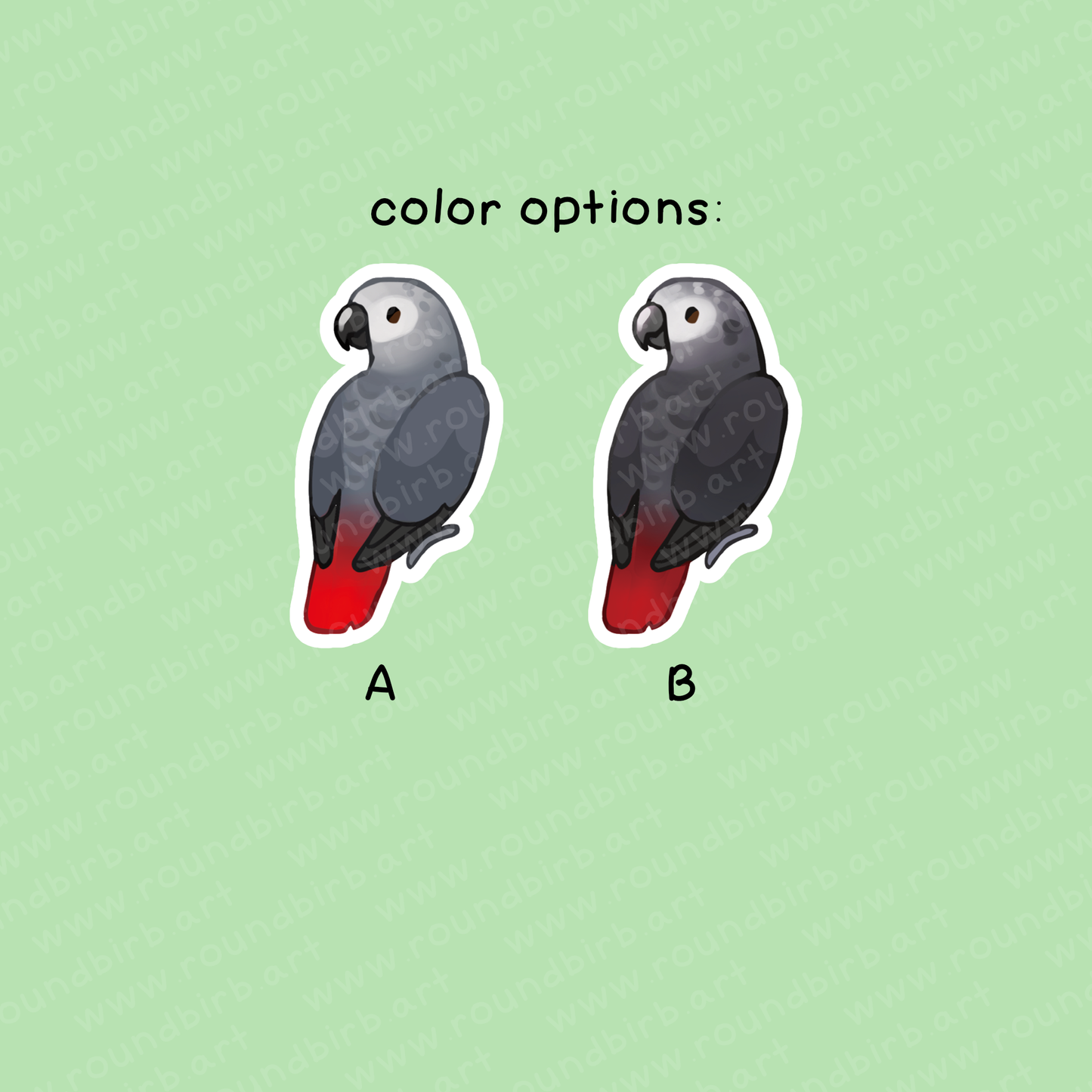 African Grey Vinyl Stickers