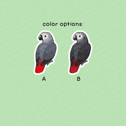 African Grey Vinyl Stickers